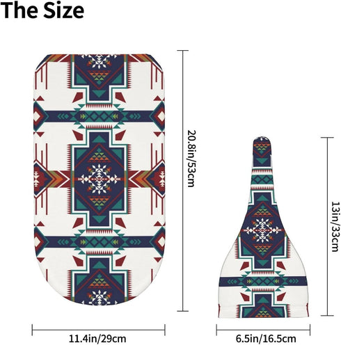 Western Aztec Newborn Baby Swaddle Blanket, Native Southwest Sleep Sack Wrap with Beanie Hat Sets for Infant Boy Girl