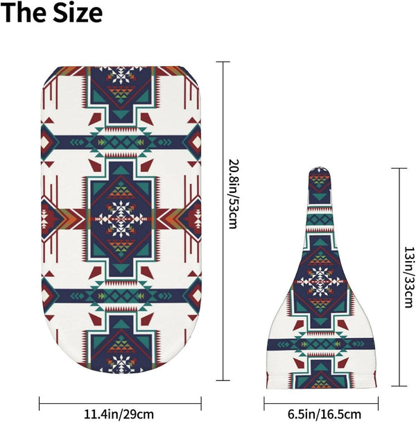 Western Aztec Newborn Baby Swaddle Blanket, Native Southwest Sleep Sack Wrap with Beanie Hat Sets for Infant Boy Girl
