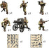 6 PCS Mini WWII Soldier Military Action Figures, Army Model Building Block Toys with Multiple Military Weapons Accessories,Party Favors Set for Kids (CN Army)