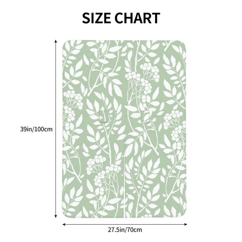 Hcpwzrf Chic Botanical Sage Green Foliage Baby Car Seat Cover & Nursing Cover - Breathable Stretch Multi-Use Cover