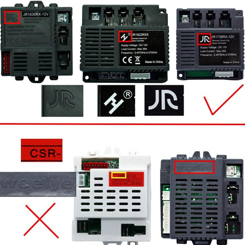 12V 24V Jeep Truck Bluetooth Remote Control for Ride-On Car, Compatible with JR1932RX-24V, JR1958RX-2S, JR1630RX-12V