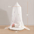 LOAOL Kids Bed Canopy with Lace Hanging Canopy Net for Baby Crib Nook Castle Game Tent Nursery Play Room Decor