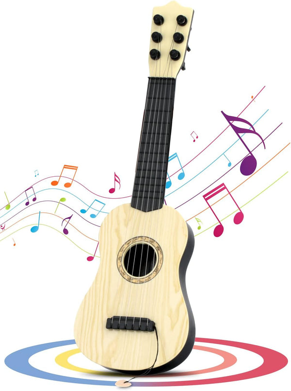 17 Inch Kids Toy Guitar, 6 String Baby Kids Cute Guitar for Rhyme Developmental Musical Instrument Educational Toy