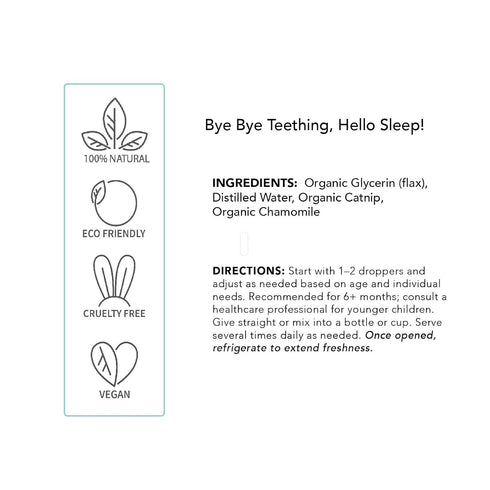 (2-PK) Balm Baby Natural & Organic Baby Teething & Calming Tincture - Calms, Soothes Gums and Discomfort Vegan - Glass