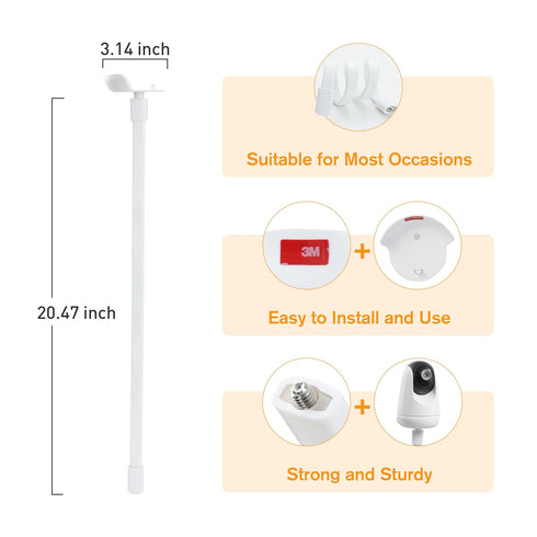 HiPP Baby Monitor Mount Camera Shelf - Compatible with VAVA and Most Other Baby Monitors, Universal Flexible Holder