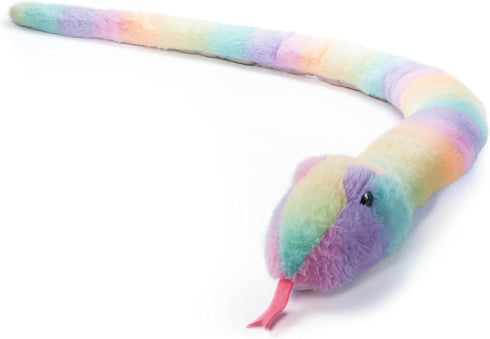 The Petting Zoo Snake Stuffed Animal Plushie, Ombrez Rainbow Snake Plush Toy, 54 inches