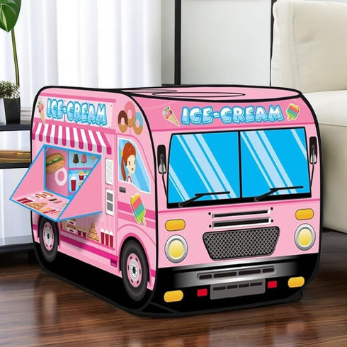 2-3 3+,Kid Pop Up Tent Kids:Ice Cream Truck Tent,Pop Up for Kids,Kids Play Without Installation,Suitable