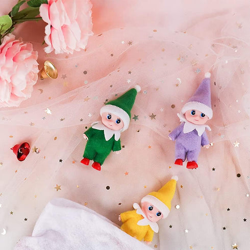 Baby Elf Mini Tiny Toddler Elves, Kid Craft Decoration Accessories for Girls Boys Kids Adults (Red)