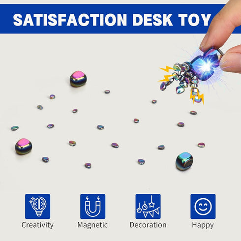 LNCOJOLM 500g Magnetic Stones Rock Fidget Toys for Adults, Magnetic Game, Smooth Ferrite Putty Stones Replacement