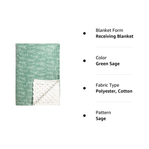 Set Sage Minky Toddler Blanket and Nursing Pillow Cover