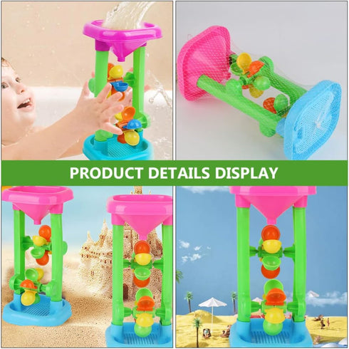 Alipis Sand Wheel Beach Toy - Water Sifting Funnel and Hourglass Toy for Summer Beach Fun
