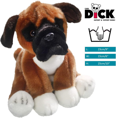Carl Dick Boxer Dog Plush Toy, 10 Inches, 25cm, Soft Toy, Stuffed Animal 3344