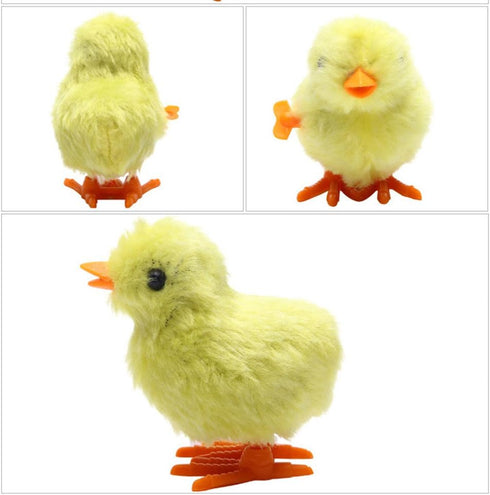 3 Otters 12PCS Wind Up Chick Toys, Jumping Cute Chicken Plush for Kids Easter Party Favors
