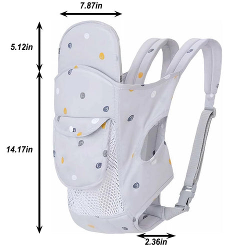 Baby Carrier Newborn to Toddler, 4-in-1 Lightweight Baby Wrap Carrier for Newborns and Older Babies (Grey)
