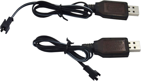 Blomiky 2 Pack 4.8V 250mA USB Charger Power Adapter Cable for SY-E511 RC Excavator 4.8V NiCd or NiMH