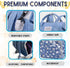 MARYAS Backpack Small Diaper Bag for Baby Boy with Insulated Pockets, Stroller Straps. Blue Baby Bag for Mom Dad.