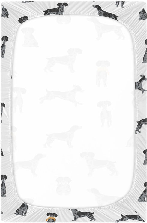 52 28 9In Brittany Spaneil Crib Sheets for Boys & Girls, Neutral Mini Crib Mattress Sheets, Soft & Breathable, * *
