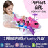 Playset Pink Airplane Toy Private Jet Transport Cargo Vehicle - Big Large Aircraft Plane with Figures and Beauty