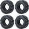 4pcs Micro Rubber Crawler Tires 1.0" for SCX24 Gladiator Bronco C10 JLU Deadbolt B17 Axial 1/24 RC Crawler