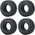 4pcs Micro Rubber Crawler Tires 1.0" for SCX24 Gladiator Bronco C10 JLU Deadbolt B17 Axial 1/24 RC Crawler