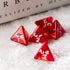 5PCS Polyhedral Dice 20mm D4 for Dungeons and Dragons DND RPG MTG Table Games Red with Black Bag