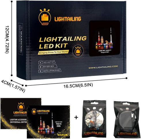 LIGHTAILING Light Set for Architecture Tokyo Building Blocks Model, LED Light Kit Compatible with Lego