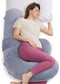 Momcozy Pregnancy Pillow, Original F Shaped Maternity Pillow for Pregnant Women with