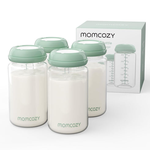 Momcozy Natural Baby Bottle, Wide-Neck, BPA Free Breast Milk Container, Storage Collection