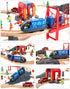 LiBoon Pack, Set, 3 Wooden Train Track Expansion Train Accessories of City Fire Station Compatible for All Major Brands
