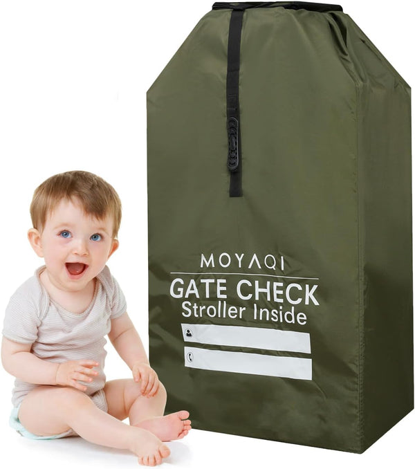 MOYAQI Stroller Travel Bag for Airplane, Gate Check Bag Backpack with Durable