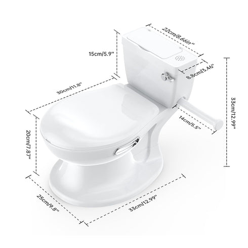 Garvee Toddler Potty Training Toilet, Potty Chair, Detachable Training Seat for Boys & Girls, Flushing Sound, Wipes