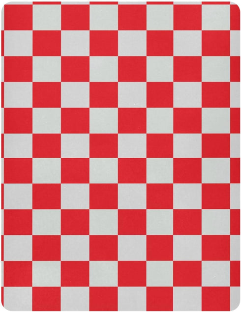 Pigsaly 27x39 Inch Crib Sheets Red Gray Checkered Baby Sheet for Standard Crib Mattress Boys Girls Toddler Bed Sheets