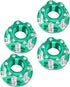 VGEBY 4pcs RC Hex Nuts, M4 Carving Hexagonal Nuts Aluminum Alloy for D3 D4 1/10 RC Car (Green)