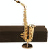 Dselvgvu Miniature Saxophone with Stand and Case Brass Mini Musical Instrument Replica Collectible