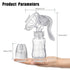 Elfzone Manual Breast Pump - Adjustable Suction Silicone Hand Pump Breastfeeding, Small Portable Manual Breast Milk