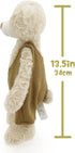 MR VIVICARE 13.5" Cream Beige Bear Stuffed Animal - Knitted Dressed Plush Teddy Bear for Kids and Newborns - Great