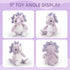 Cute Purple Dinosaur Stuffed Animals for Girls, Cuddly Plush Toy for Kids, Huggable Triceratops Birthday Gifts