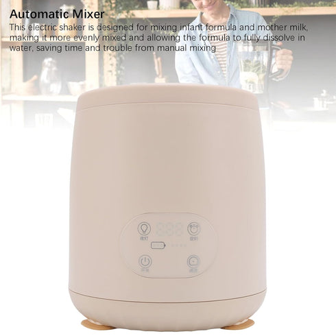 Electric Milk Shaker, Small Night Lamp Function Electric Shaker Battery and Timing Baby Formula Mixer Automatic Mixing