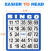 50-Pack Multi-Color Bingo Game Cards Set with Easy Read Numbers, Reusable Paper Sheets for Game Nights
