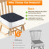 3.8" Booster Seat for Kitchen Chair, Toddler Booster Seats for Dining Table with Ties, PU Dining Chair Pads with Side