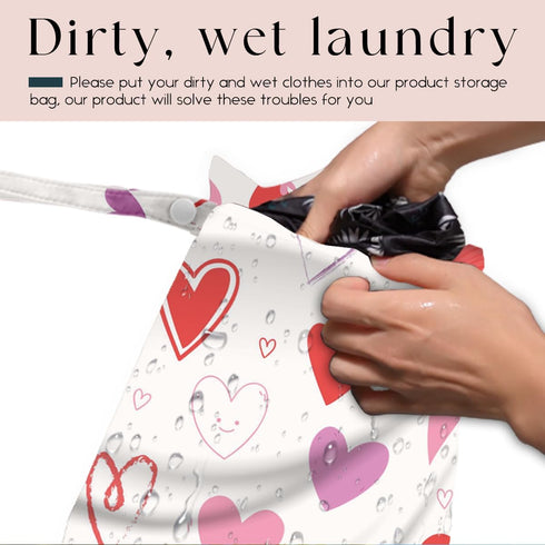 zcyxuuw Wet Bag, Wet Dry Bag, Swimsuit Bags, Beach Essentials, Heart Decor Waterproof Bags for Travel, Beach, Pool