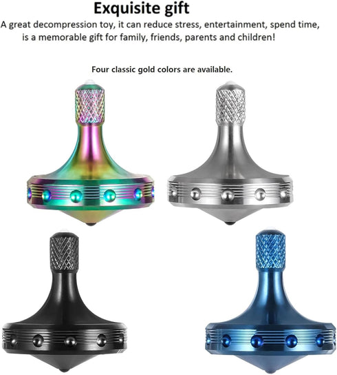 5-10 (3PCS Precision Metal Spinning Top, High Performance Stainless Steel Spinning Tops Stress Relief Toys for Adults