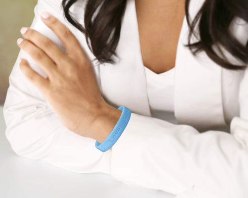 Light Blue Silicone Bracelets, Rubber Wristbands for Prostate Cancer Awareness, Perfect for Women and Men