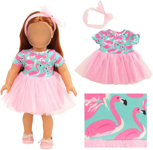 18 inch 5 Sets 2 18 Inch BARWA Doll Clothes and Accessories Clothes Dress Outfits with Pairs Shoes for Dolls