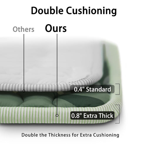 50x50 Baby Play Mat, Playpen Mat, Thick Soft Foam Playmats for Baby, Foldable and Washable Crawling Mat for Floor(Green