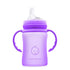 3-in-1 Glass Sippy Cups for Toddlers - Silicone Coated Baby Bottles, Non-Toxic Transition Cup with Removable Handles