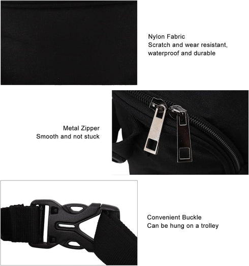 Portable Waterproof Baby Bottle Cooler Bag - Black Thermal Tote for Outdoor Use