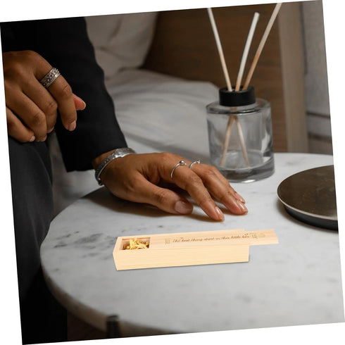 Elegant Wooden Pregnancy Test Keepsake Box with Lid Newborn Announcement Storage Case for Cherished Memories