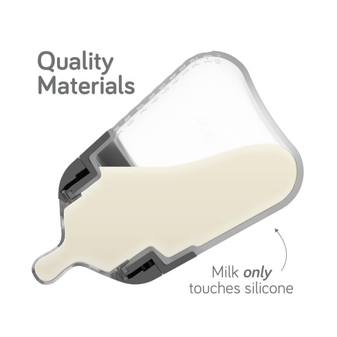3-Pack, 5 oz Nanobebe Flexy Silicone Baby Bottle, Anti-Colic, Natural Feel, Non-Collapsing Nipple, Non-Tip Stable Base