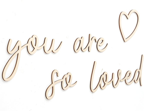 MAMUXI Lettering Wood You are so Loved - Plywood Words Sign For Wall Art, Photo Prop You are so Loved, Nursery Wall